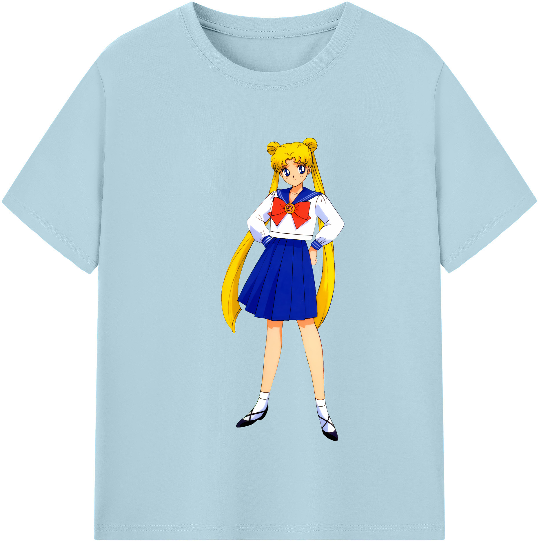 （画像用） 美少女戦士セーラームーン 愛野 美奈子 あいの みなこ Sailor Moon Aino Minako 綿100％半袖Tシャツ（フロントプリント）